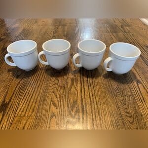 Pottery Barn White Ceramic Mugs - Set of 4